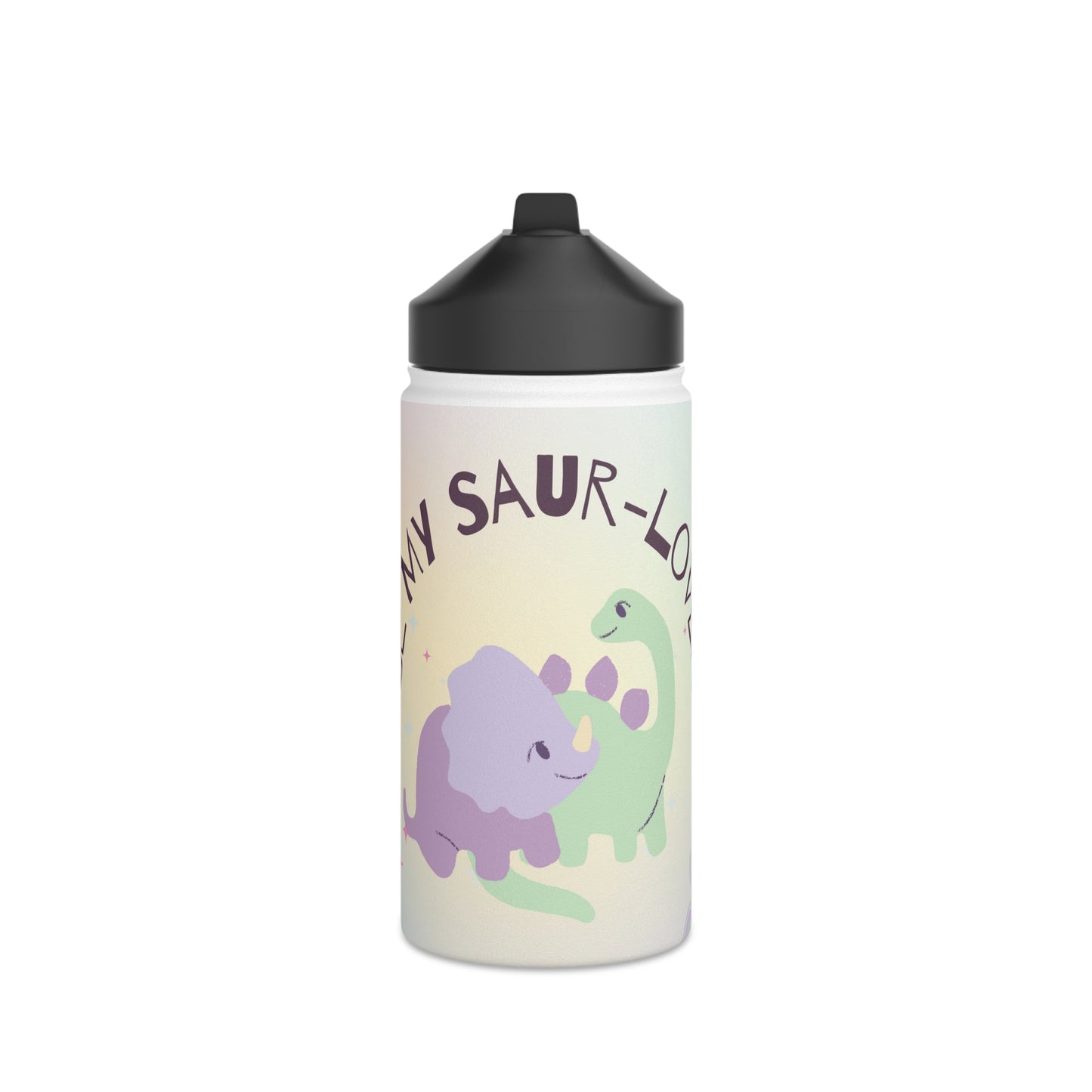 Be My Saur-Lover Stainless Steel Water Bottle, Standard Lid