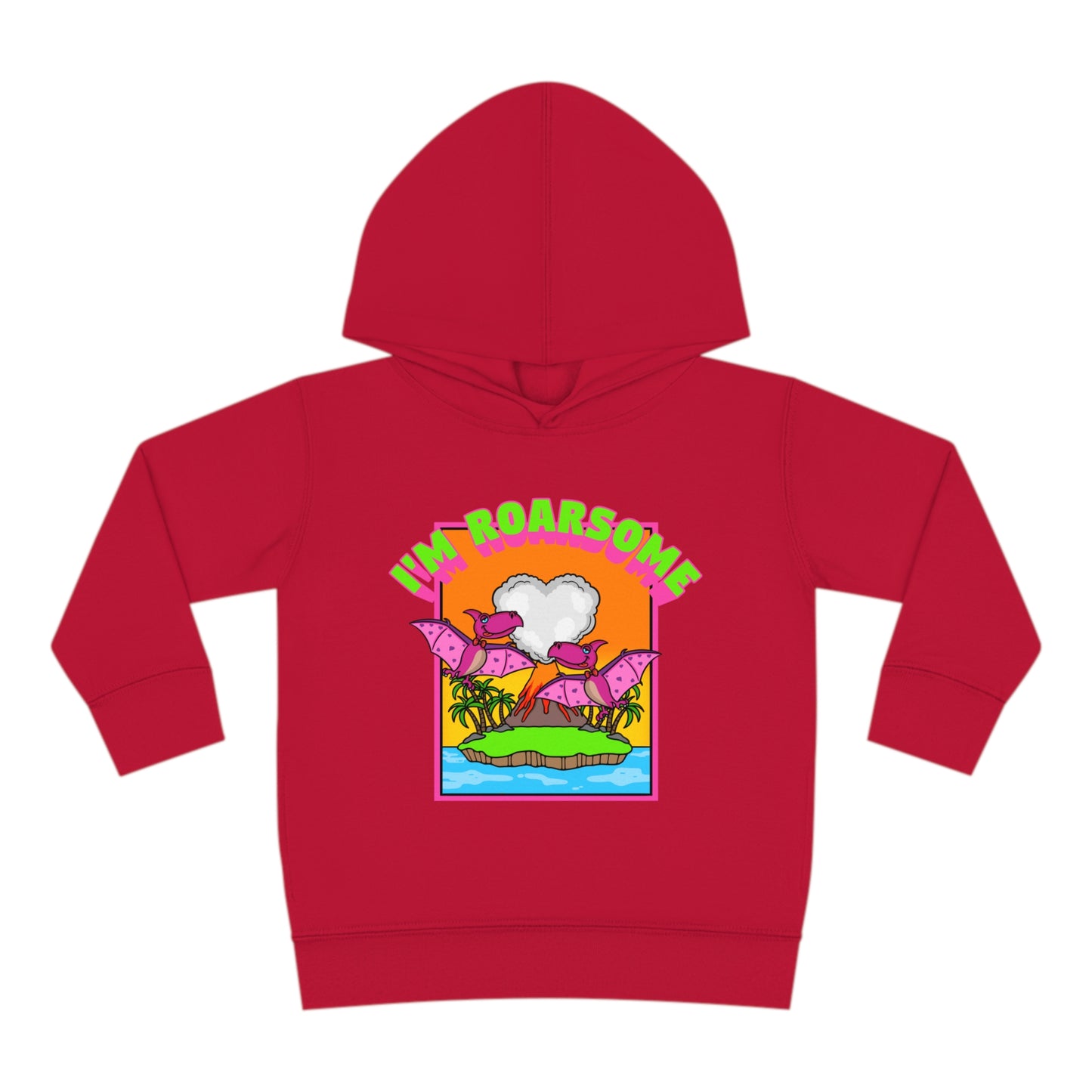 I'm Roarsome ! Toddler Pullover Fleece Hoodie - Pterodactylus (4 Colours)