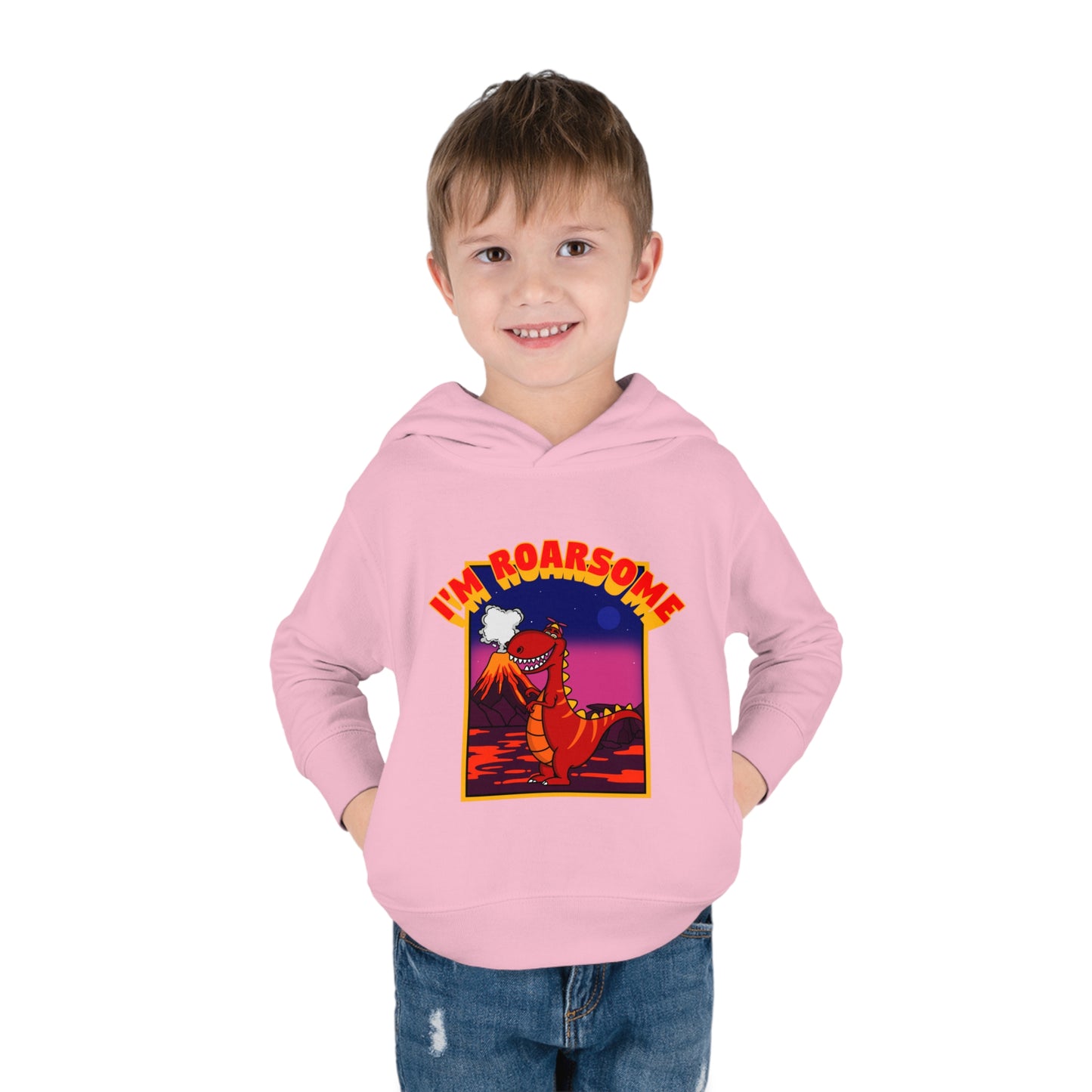 I'm Roarsome! Toddler Pullover Fleece Hoodie - Tyrannasorus Rex