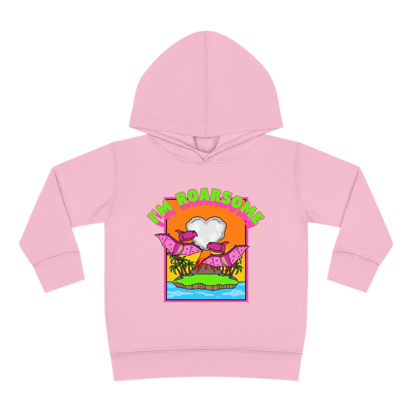 I'm Roarsome ! Toddler Pullover Fleece Hoodie - Pterodactylus (4 Colours)