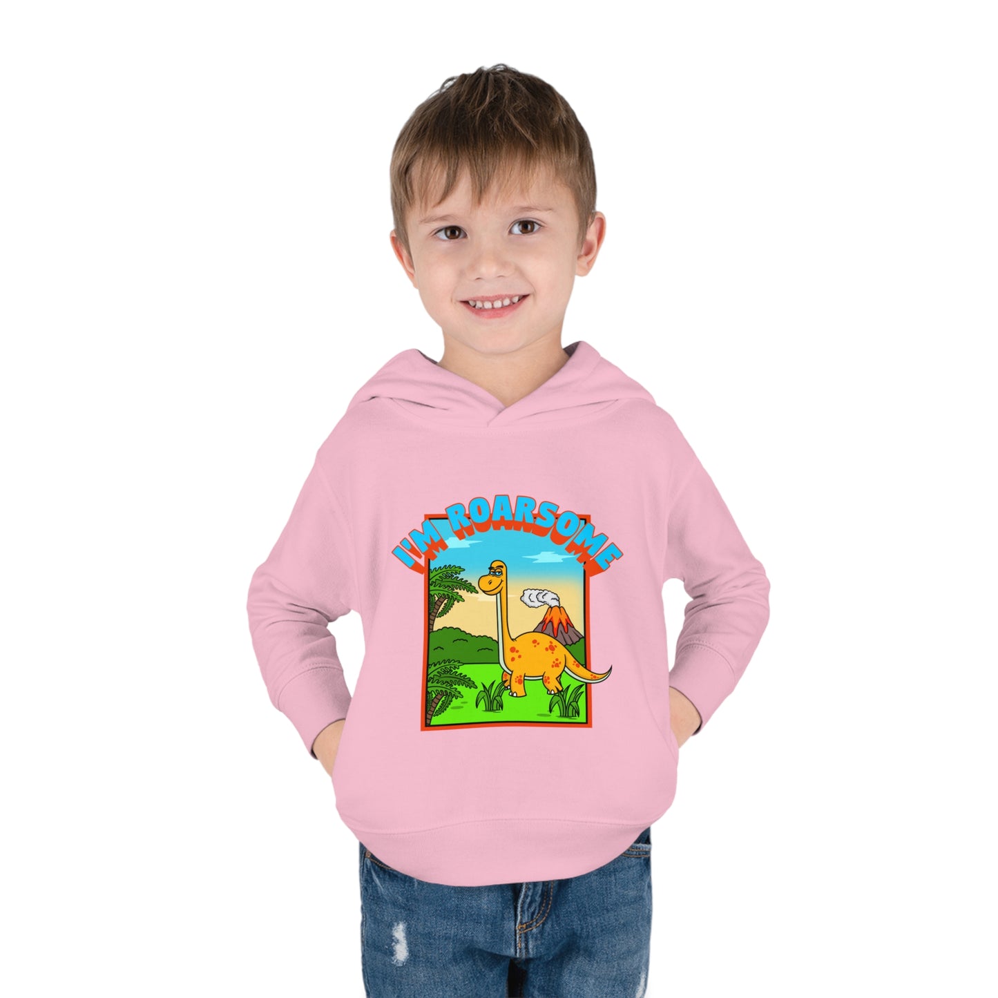 I'm Roarsome! Toddler Pullover Fleece Hoodie - Argentinosaurus (4 colors)