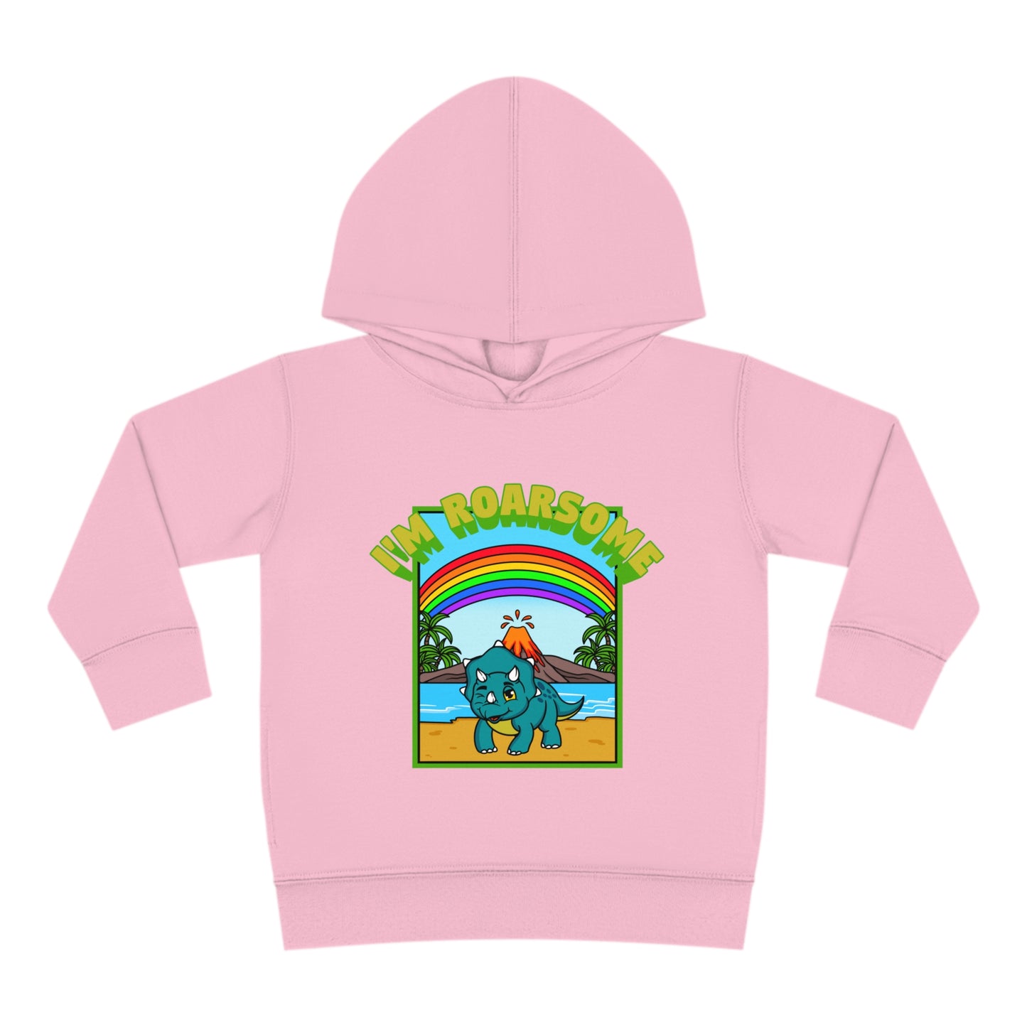 I'm Roarsome! Toddler Pullover Fleece Hoodie -Triceratop (4 colors)