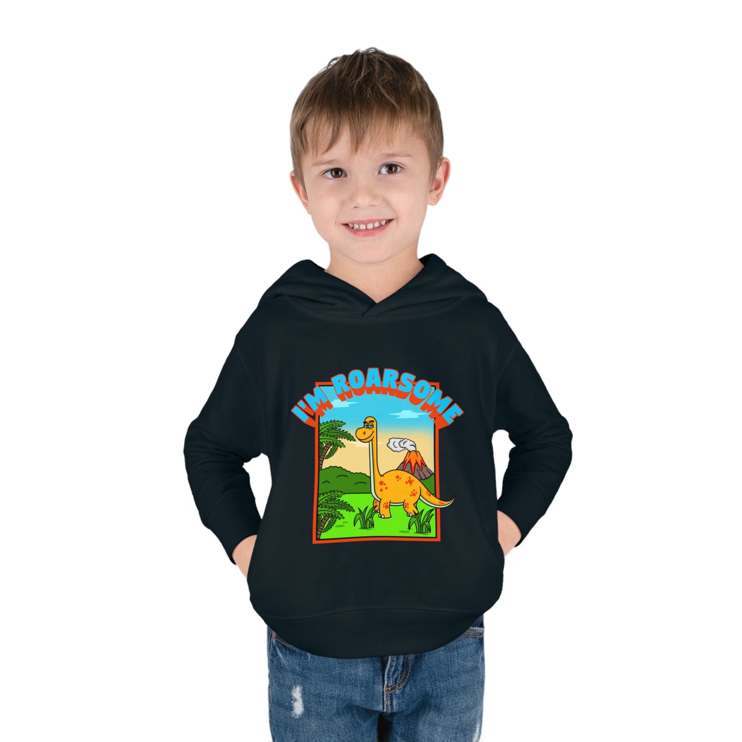 I'm Roarsome! Toddler Pullover Fleece Hoodie - Argentinosaurus (4 colors)