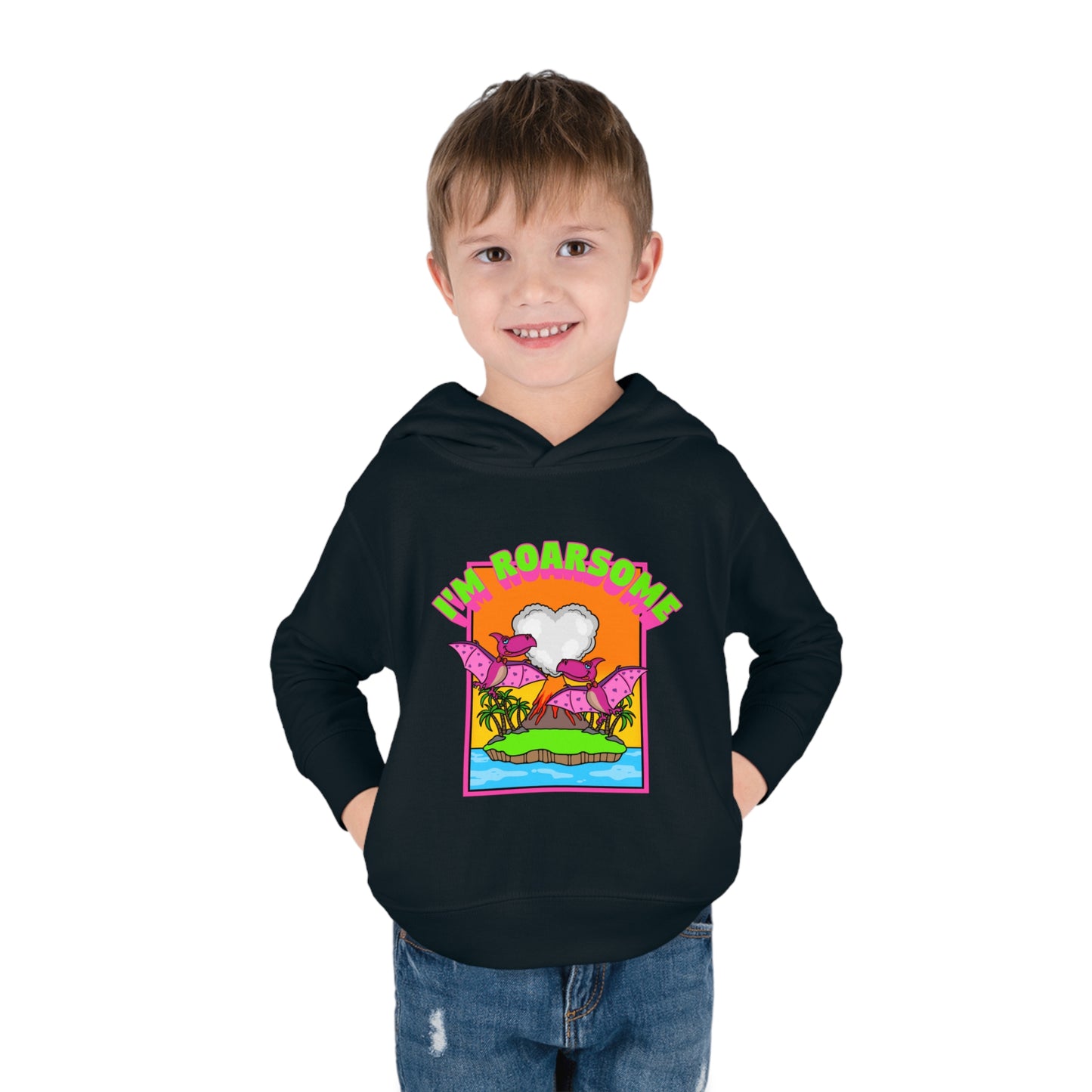 I'm Roarsome ! Toddler Pullover Fleece Hoodie - Pterodactylus (4 Colours)