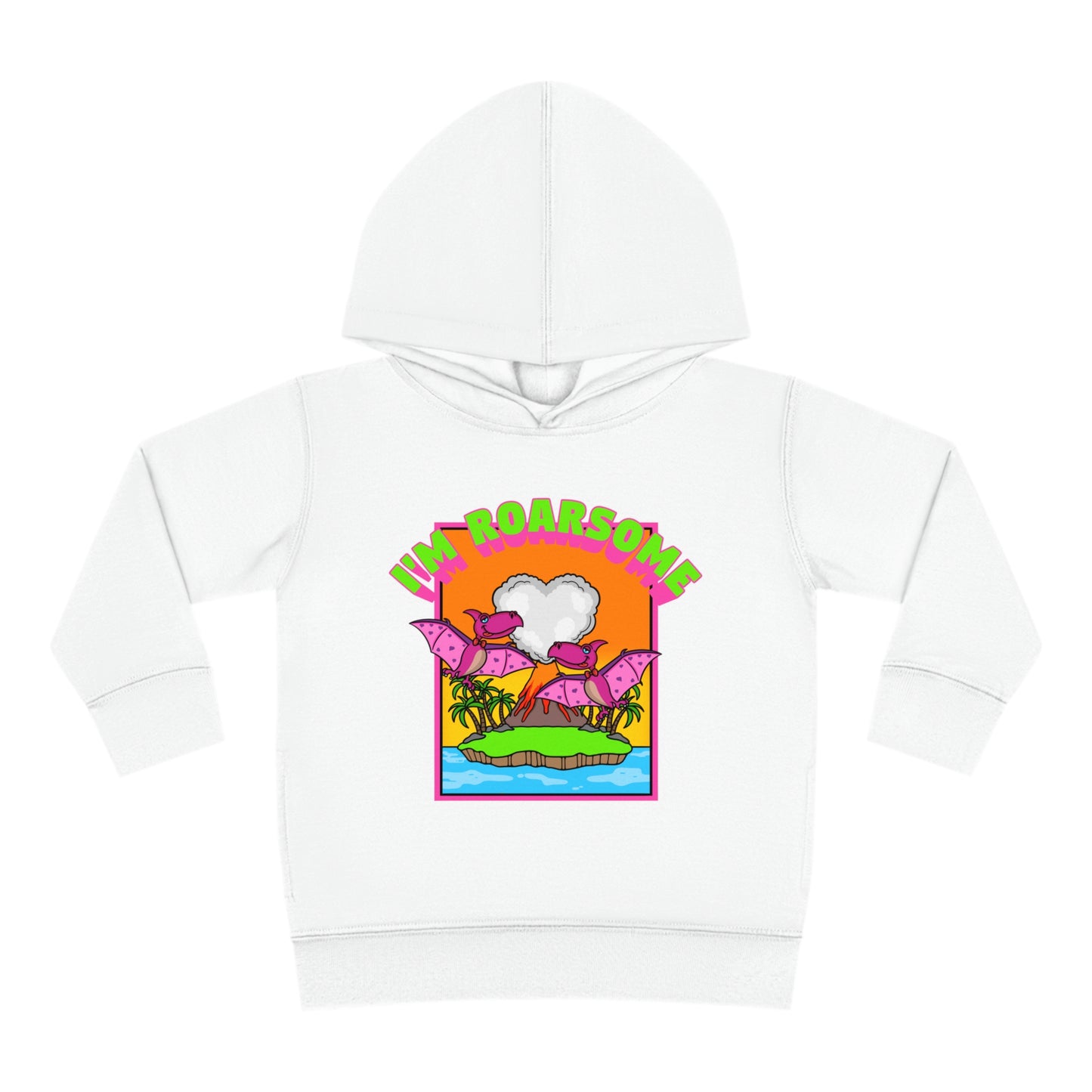 I'm Roarsome ! Toddler Pullover Fleece Hoodie - Pterodactylus (4 Colours)