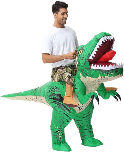 Inflatable Riding T Rex Costume Funny Halloween Costumes for Party