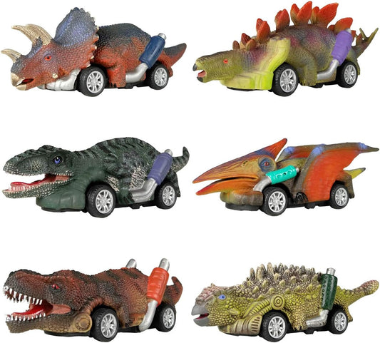 Dinosaur Toy Pull Back Cars (6 Pack)