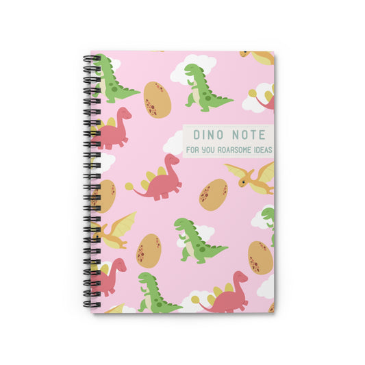 Your Dino Note Spiral Notebook - (Pink)