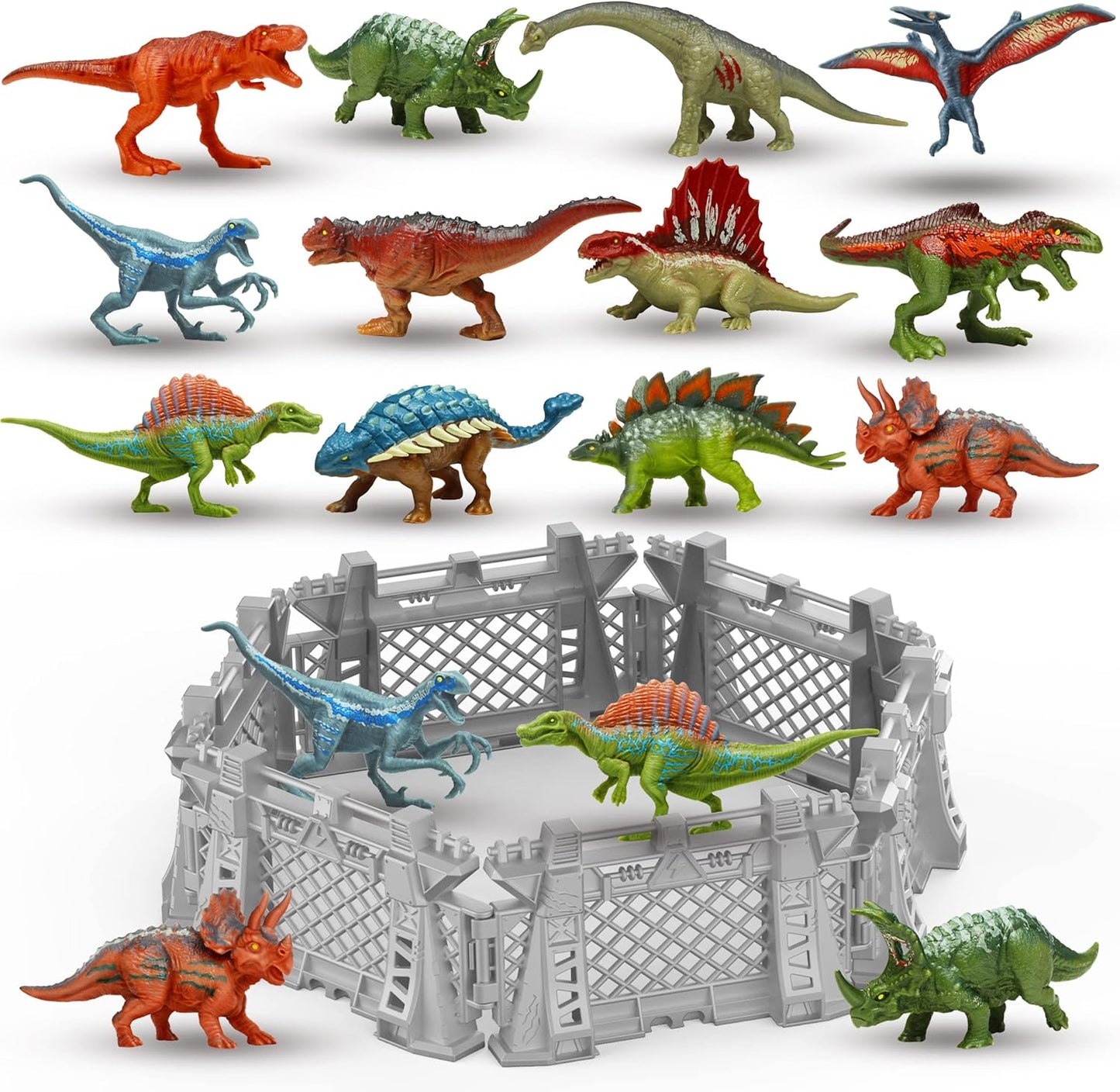 Mini Dinosaurs Figurines Toys for Kids 12 Pieces