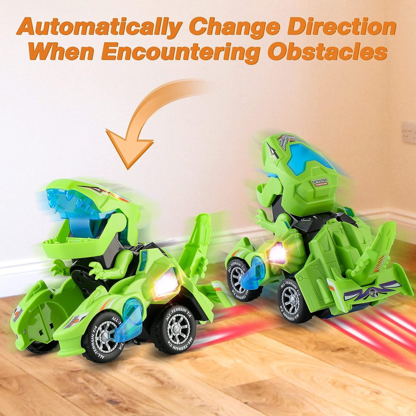 Dinosaur Car Toy with Light Music for Toddlers