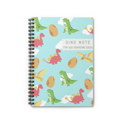 Your Dino Note Spiral Notebook - (5 Colors - Blue, Mint, Pink, Yellow, Purple)