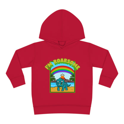 I'm Roarsome! Toddler Pullover Fleece Hoodie -Triceratop (4 colors)