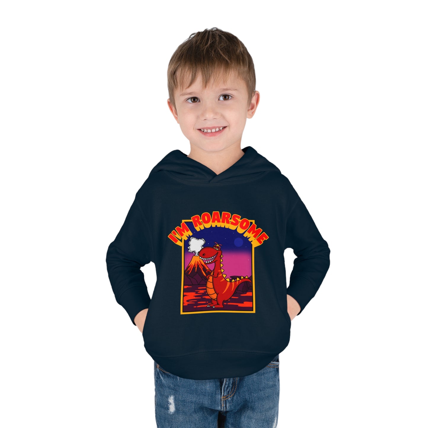 I'm Roarsome! Toddler Pullover Fleece Hoodie - Tyrannasorus Rex