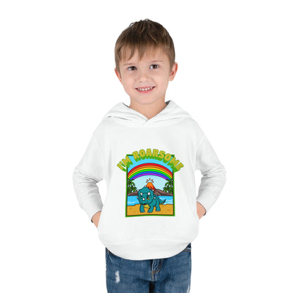 I'm Roarsome! Toddler Pullover Fleece Hoodie -Triceratop (4 colors)