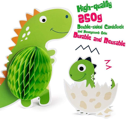 12 Pieces Dinosaur Party Honeycomb Centerpieces for Table Decorations