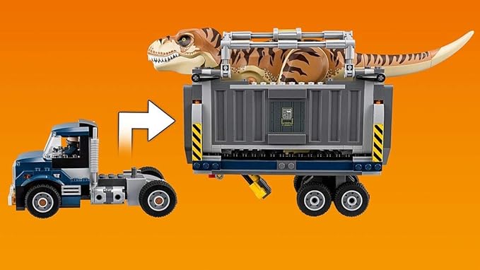 LEGO Jurassic World T. rex Transport 75933 Dinosaur Play Set with Toy Truck (609 Pieces)