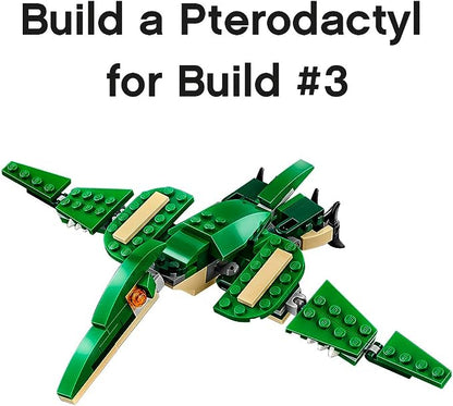 LEGO Creator 3 in 1 Mighty Dinosaur Toy, Transforms from T. rex to Triceratops to Pterodactyl Dinosaur Figures 31058