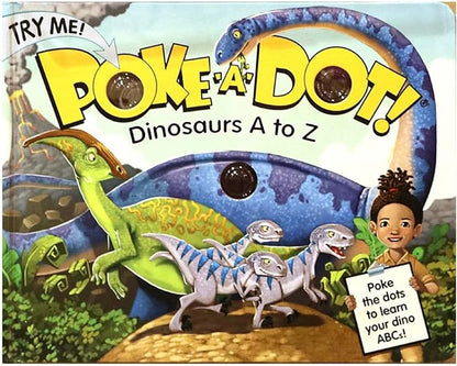 Poke-A-Dot: Dinosaurs A to Z (Board Book with Buttons to Pop) | Dinosaur Pop It Book, Push Pop Book