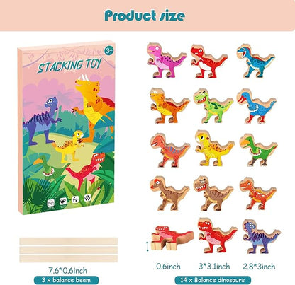 STEM - 14 Pieces Dinosaur Stacking Toys Stocking Stuffers for Kids