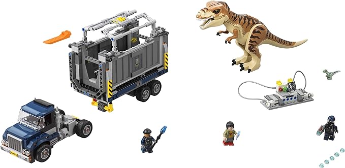 LEGO Jurassic World T. rex Transport 75933 Dinosaur Play Set with Toy Truck (609 Pieces)