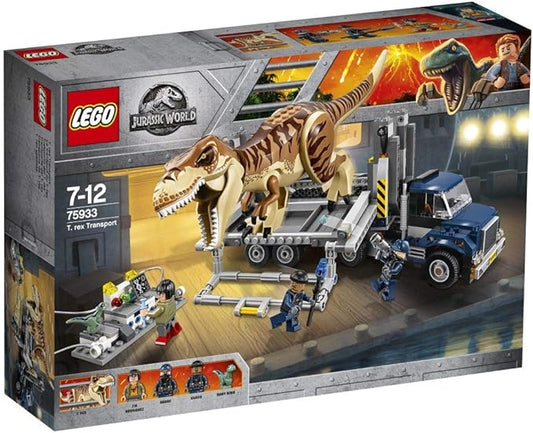 LEGO Jurassic World T. rex Transport 75933 Dinosaur Play Set with Toy Truck (609 Pieces)