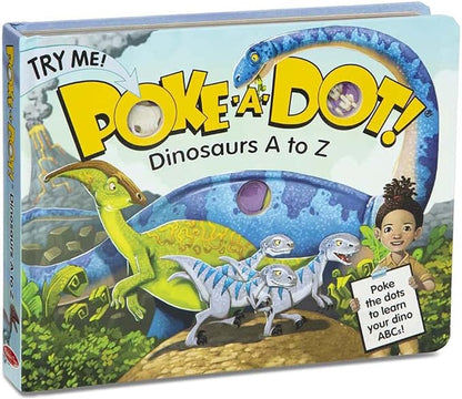 Poke-A-Dot: Dinosaurs A to Z (Board Book with Buttons to Pop) | Dinosaur Pop It Book, Push Pop Book