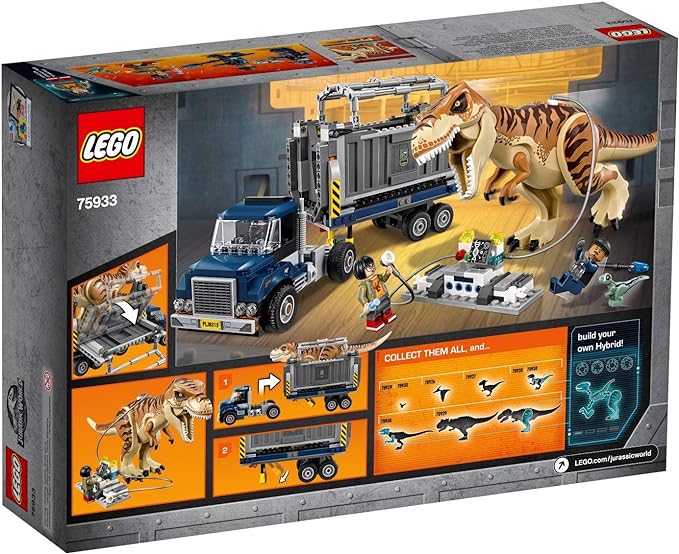 LEGO Jurassic World T. rex Transport 75933 Dinosaur Play Set with Toy Truck (609 Pieces)