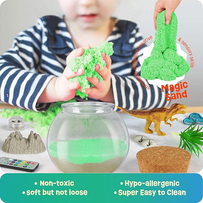 Dinosaur Gifts for Boys - Dinosaur Terrarium Kit for Kids- Arts and Crafts Kit for Kids - Best Boys Presents Stuff