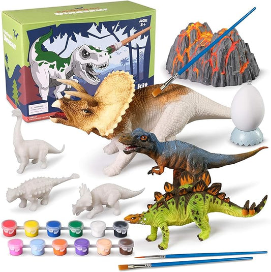 3D Dinosaurs Painting Kit with 12 Dinos