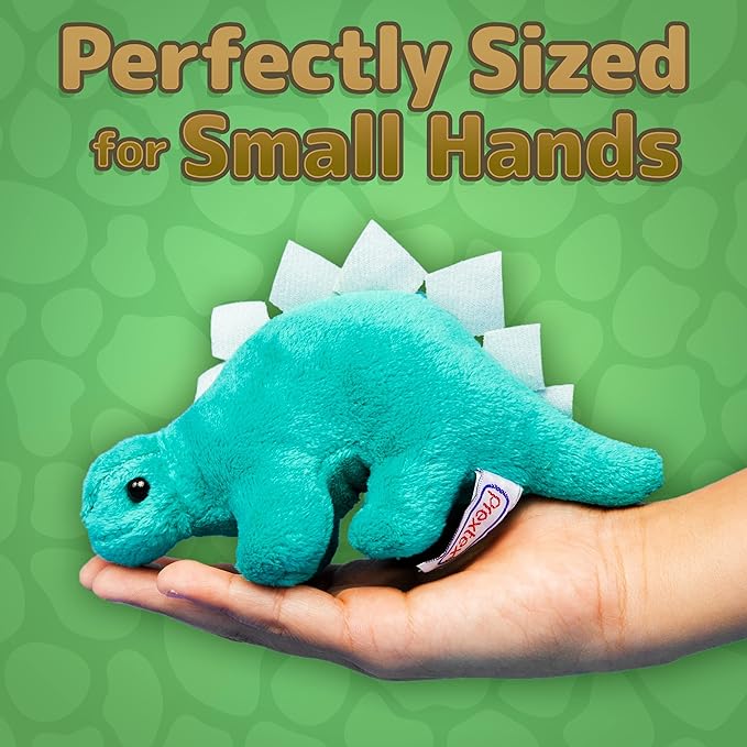 Plush Dinosaurs 8 Pack 5'' Long Great Gift for Kids Stuffed Animal Assortment Great Set for Kids