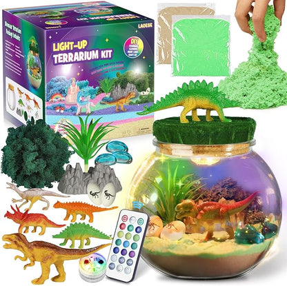 Dinosaur Gifts for Boys - Dinosaur Terrarium Kit for Kids- Arts and Crafts Kit for Kids - Best Boys Presents Stuff