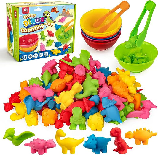 Color Matching Dinosaur Sorting Classfication Toy Set