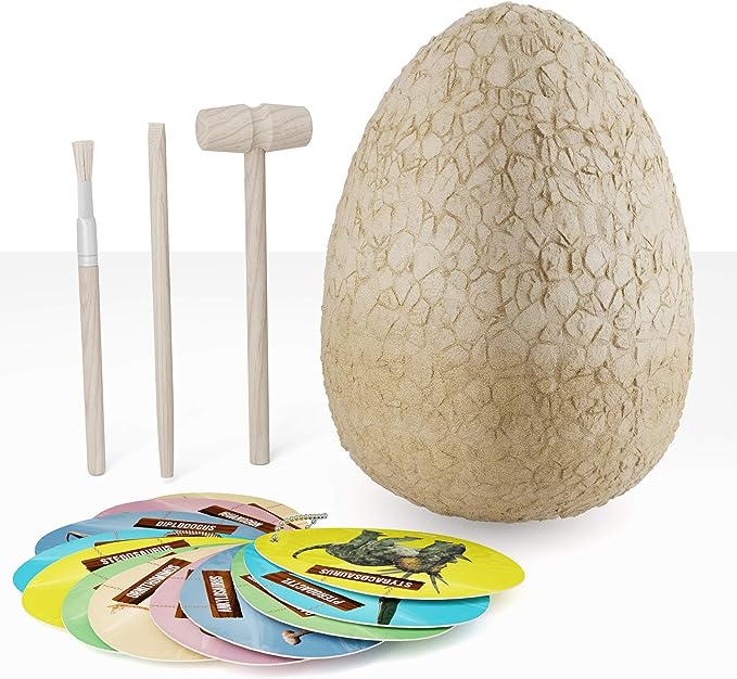 Jumbo Dino Egg - Unearth 12 Unique Large Surprise Dinosaurs in One Giant Filled Egg - Discover Dinosaur Archaeology Science STEM Crafts Gifts for Boys & Girls…